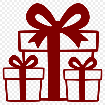 A simple vector illustration of a gift box with a ribbon tied around it.