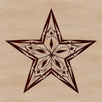 A simple geometric star design made in vector format, suitable for various creative projects.