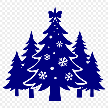 A minimalist graphic representation of a festive holiday tree suitable for various applications.