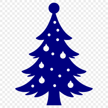 A simple vector graphic design of a festive Christmas tree for various uses.