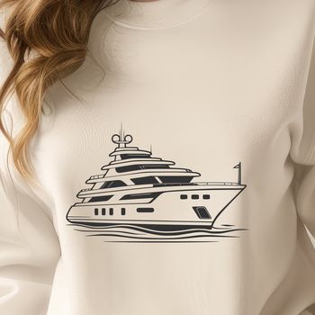 A high-quality digital boat illustration in vector format.