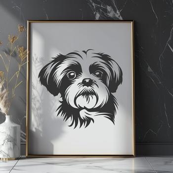 Beautiful Shih Tzu In SVG & PNG