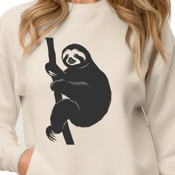 A detailed illustration of a sloth's full body from multiple angles.