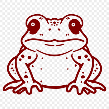 A detailed illustration of a toad's full body in vector format.