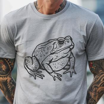 An SVG image featuring a complete toad figure, ideal for use with cutting machines like Cricut or laser cutters.