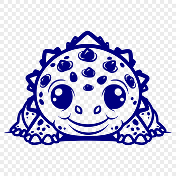 A detailed illustration of a baby Ankylosaurus, a prehistoric armored dinosaur, in full body form.