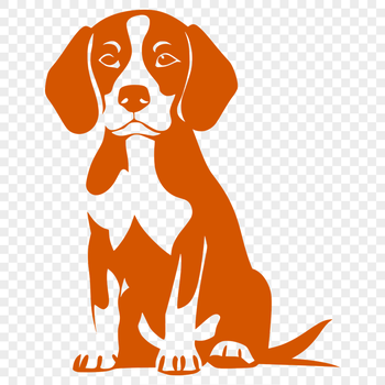 Sitting Beagle Illustration