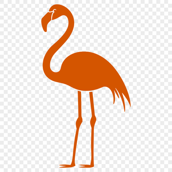 A detailed illustration of a flamingo in full body, depicted in a natural setting.