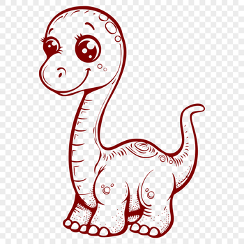 A prehistoric Brachiosaurus dinosaur illustrated in a full-body style.