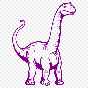 A detailed illustration of a Brachiosaurus dinosaur in full body view.