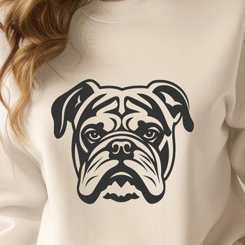 An SVG image of a Bulldog, designed as a versatile clip art element for digital use.