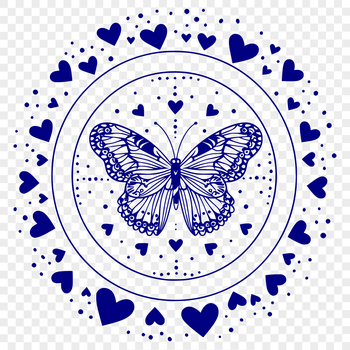 A colorful butterfly with intricate details, suitable for gardening or craft projects.