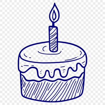 A colorful illustration of a birthday cake with candles, ideal for vector art projects.