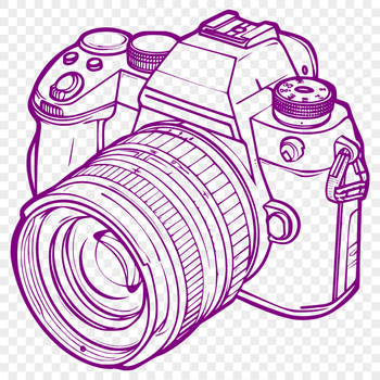 A digital camera with lens and viewfinder.