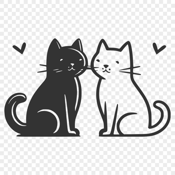 An animal SVG clip art design featuring a cat in a straightforward pose.