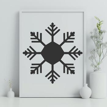 A delicate, intricate snowflake design, perfect for winter and Christmas projects.