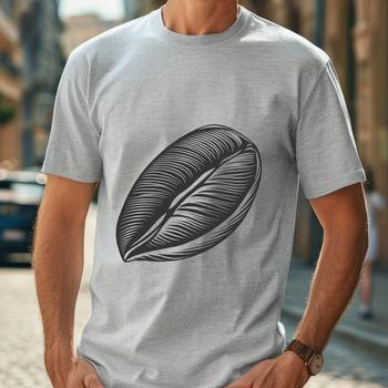 A single coffee bean, illustrated as a simple vector graphic.