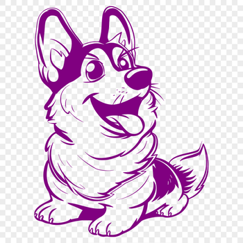 Free Unique Corgi Digital Art