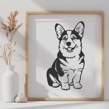 Stunning Corgi Vector Drawing