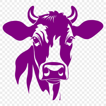 A realistic illustration of a farm animal's head, suitable for vector art projects.