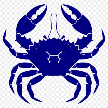 A detailed illustration of a crab's full body, suitable for vector design and commercial use.