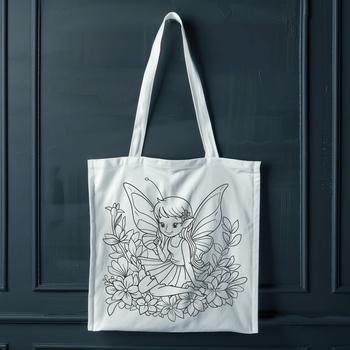 Mythical fairy illustration with detailed floral elements and full-body design.