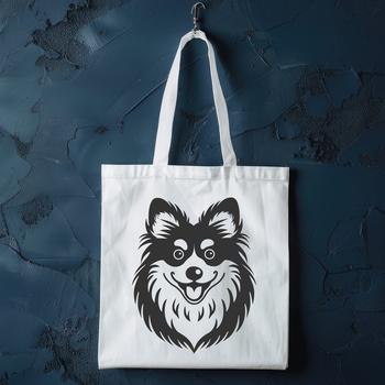 A detailed illustration of a Shetland Sheepdog's head, suitable for vector design and commercial use.