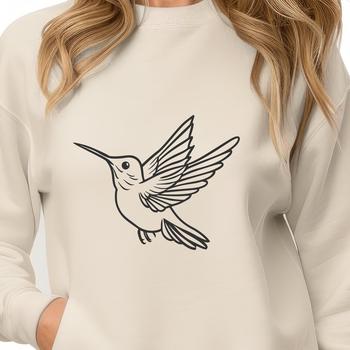 Beautiful Hummingbird In SVG & DXF