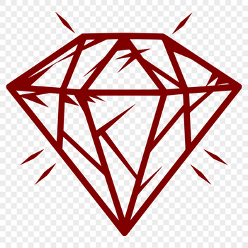 A scalable vector graphic of a single diamond shape suitable for various applications and editing software.