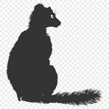 A detailed, high-quality SVG representation of a lemur animal.