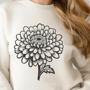 Stunning Chrysanthemum SVG