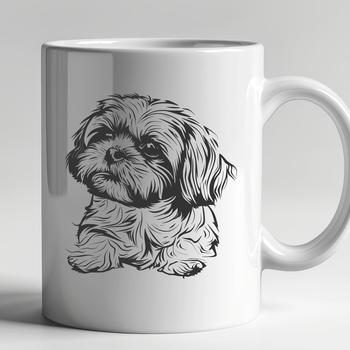 Stunning Sitting Shih Tzu DXF