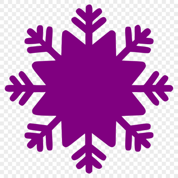 A simple winter snowflake silhouette with intricate details, suitable for vector design and commercial use.