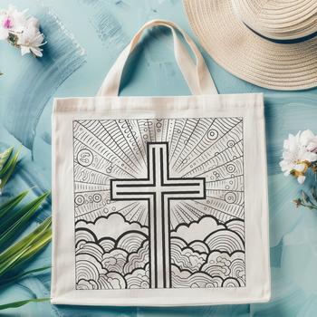 A simple representation of a traditional Christian crucifix symbol.