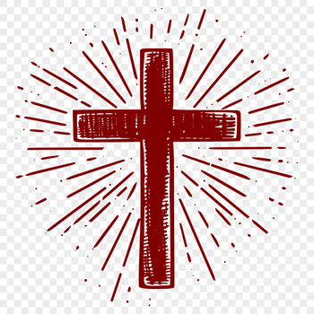 A stylized cross with intricate details suitable for vector design and cutting machine projects.
