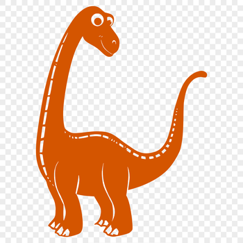 A detailed illustration of a brachiosaurus dinosaur from a prehistoric era.