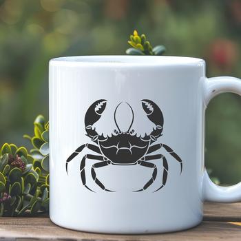 A detailed illustration of a crab from full body view, suitable for vector art projects.