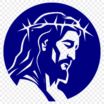 SVG illustration of a religious figure with a prominent head and facial features.
