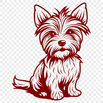 Artistic Yorkshire Terrier Illustration