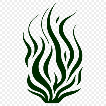 A stylized vector illustration of flames with bold, geometric shapes.