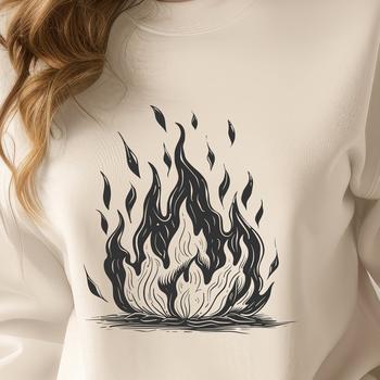 A stylized illustration of flames, suitable for vector design and commercial or personal projects.
