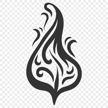 A stylized, graphic representation of flames in a vector format, suitable for digital design and cutting applications.