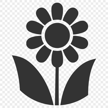 A simple line drawing of a sunflower in full bloom, suitable for various design applications.