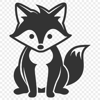 Free Unique Fox Simple Line Drawing