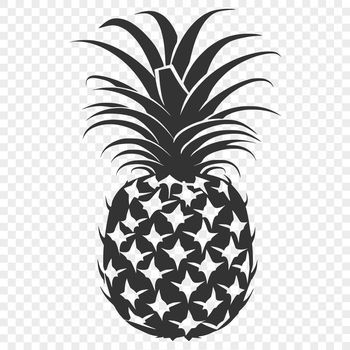 A vector illustration of a pineapple fruit in isolation.