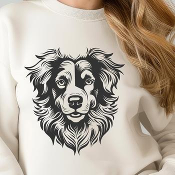 Artistic Australian Shepherd - Laser Engraver DXF