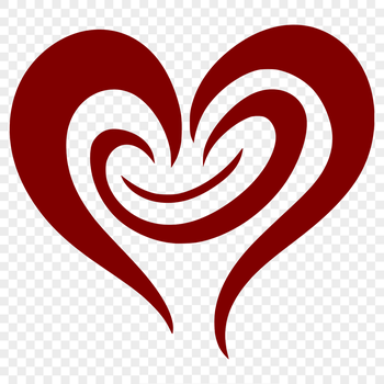 A simple heart shape designed for digital use, suitable as a vector image for various applications.