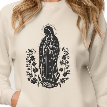 Floral Our Lady Of Guadalupe Template