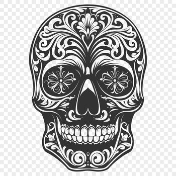 Vector illustration of a skull suitable for Halloween designs.