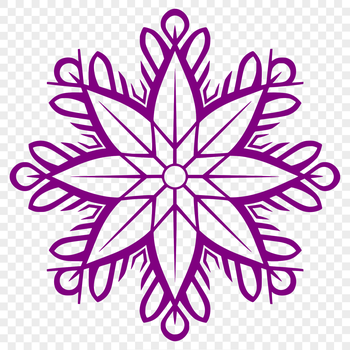 A delicate, intricately patterned snowflake design created as a vector image.